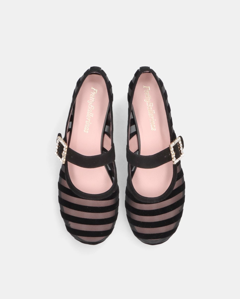 Bailarinas georgia de mujer en tela de red - Pretty Ballerinas - Negro Negro-2