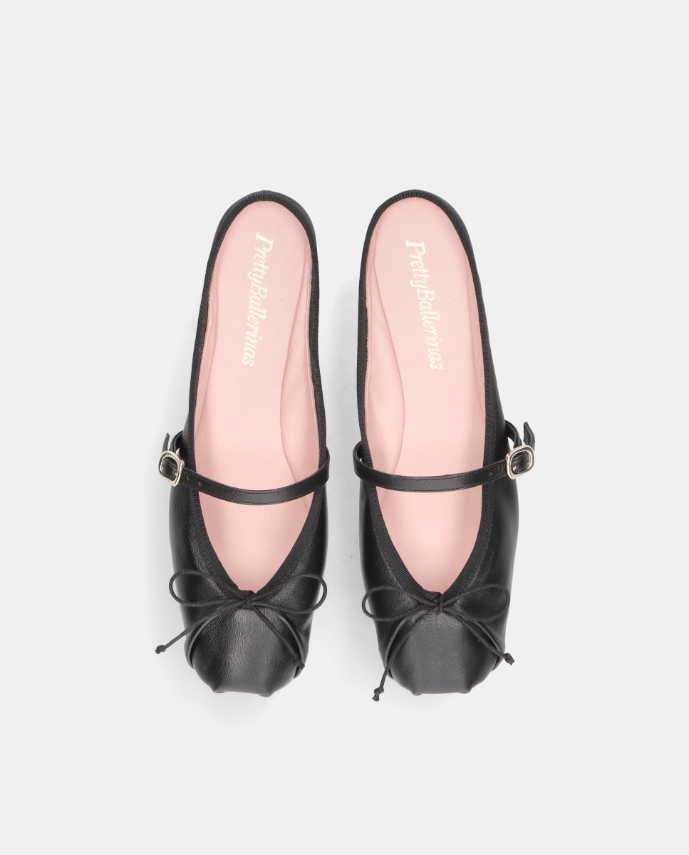Bailarinas planas kristen de mujer en napa suave - Pretty Ballerinas - Negro Negro-2