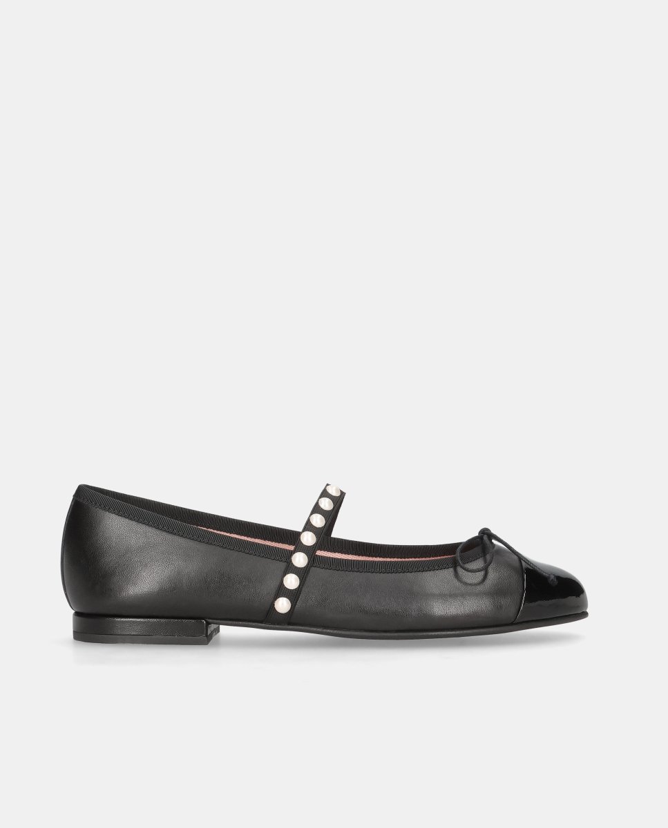 Bailarinas irma de mujer en napa y charol - Pretty Ballerinas - Negro Negro-1