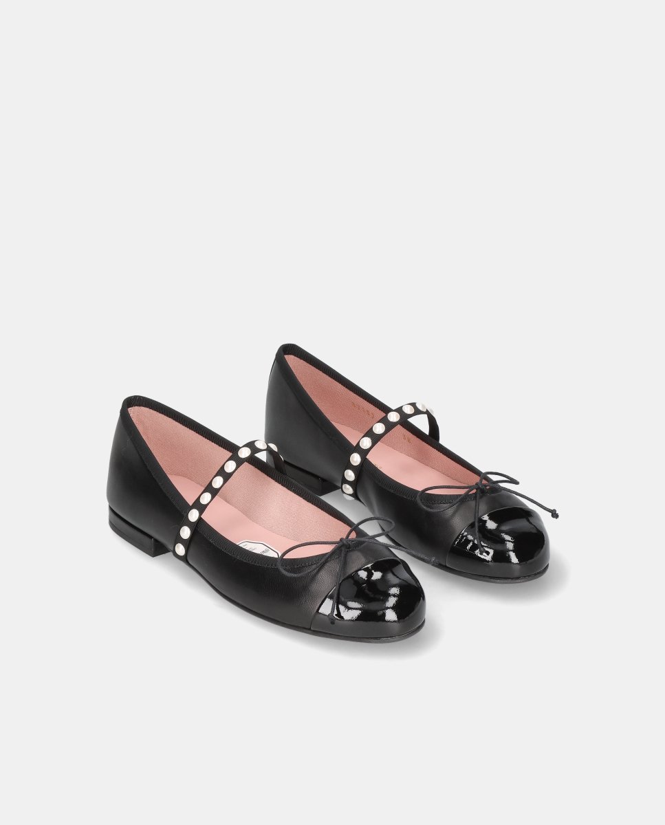 Bailarinas irma de mujer en napa y charol - Pretty Ballerinas - Negro Negro-3