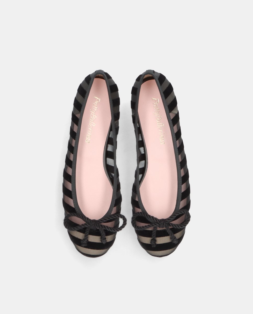Bailarinas rosario de mujer en tela de red - Pretty Ballerinas - Negro Negro-2