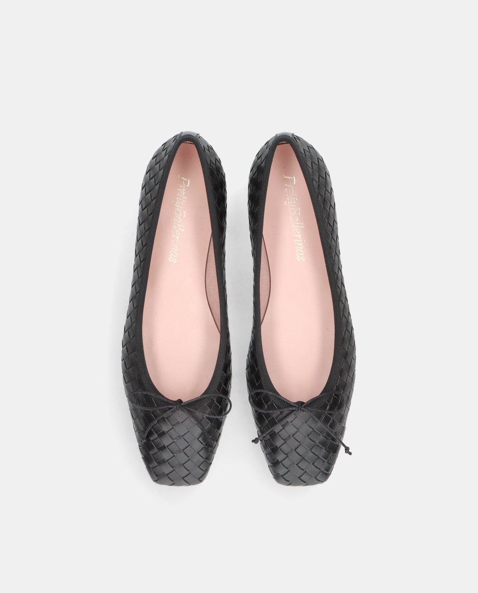 Bailarinas camille de mujer en napa entrelazada - Pretty Ballerinas - Negro Negro-2