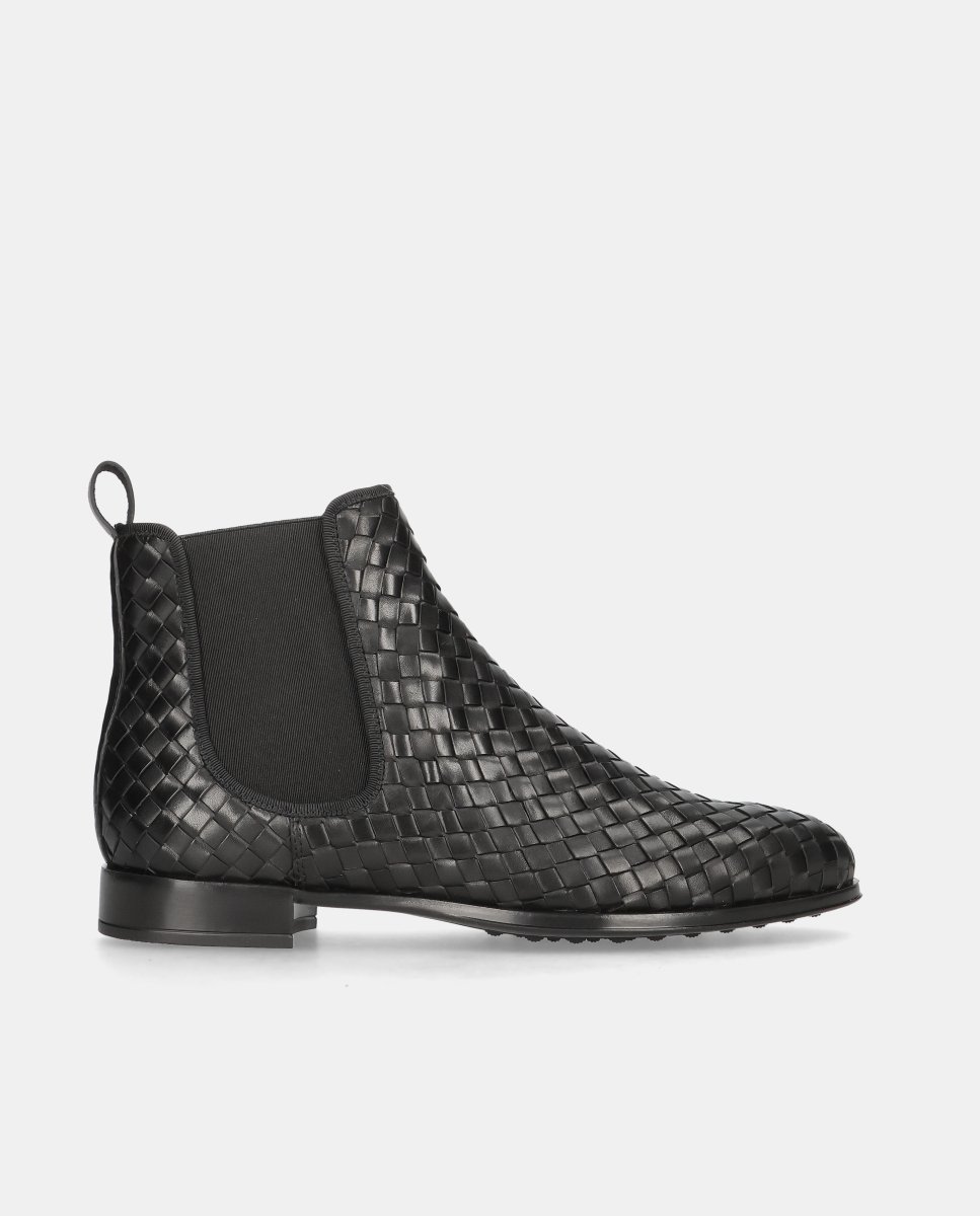 Botines pat de mujer en napa entrelazada - Pretty Ballerinas - Negro Negro-1