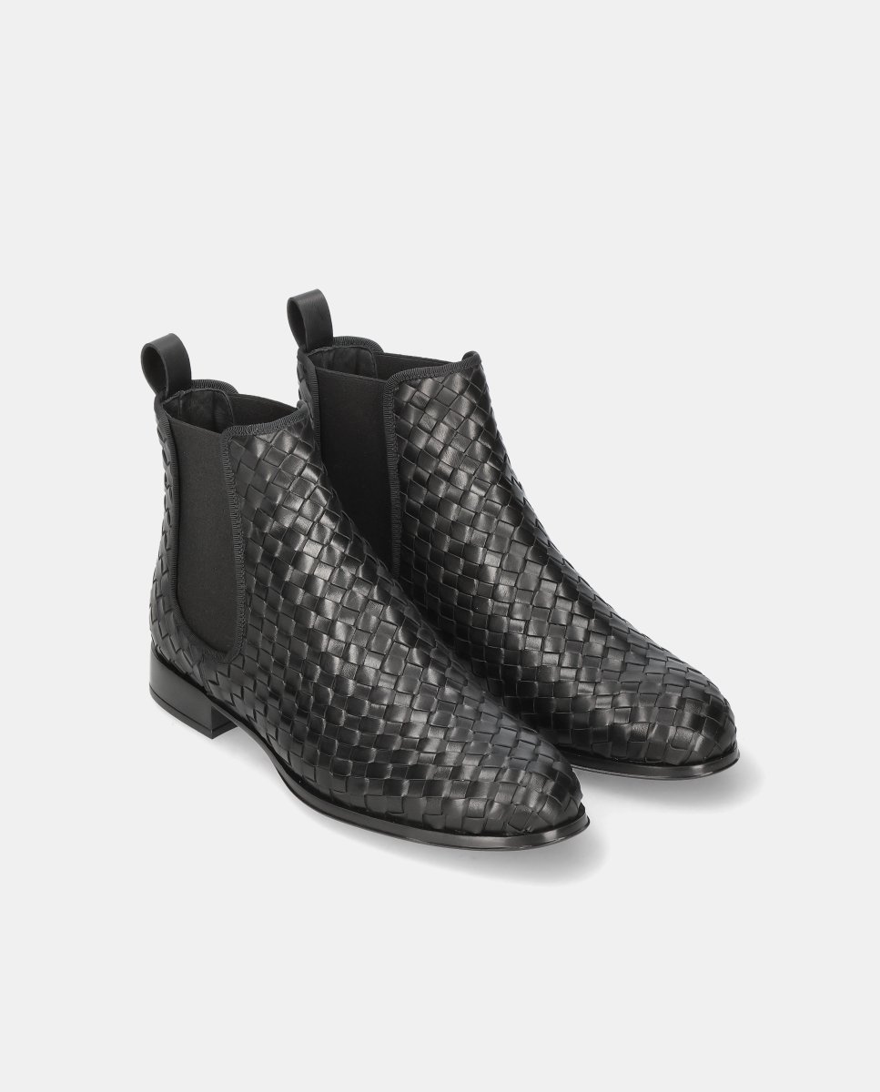 Botines pat de mujer en napa entrelazada - Pretty Ballerinas - Negro Negro-3