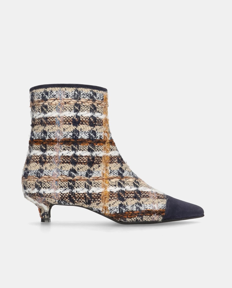 Botines kendall de mujer en tweed y ante - Pretty Ballerinas - Azul Azul-1