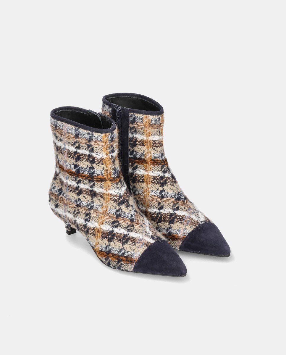 Botines kendall de mujer en tweed y ante - Pretty Ballerinas - Azul Azul-3