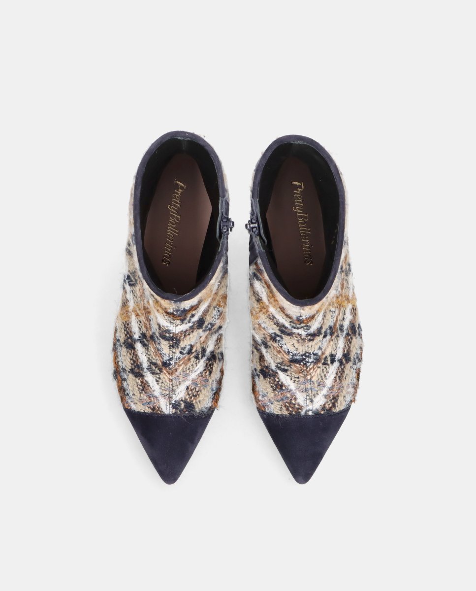 Botines kendall de mujer en tweed y ante - Pretty Ballerinas - Azul Azul-2