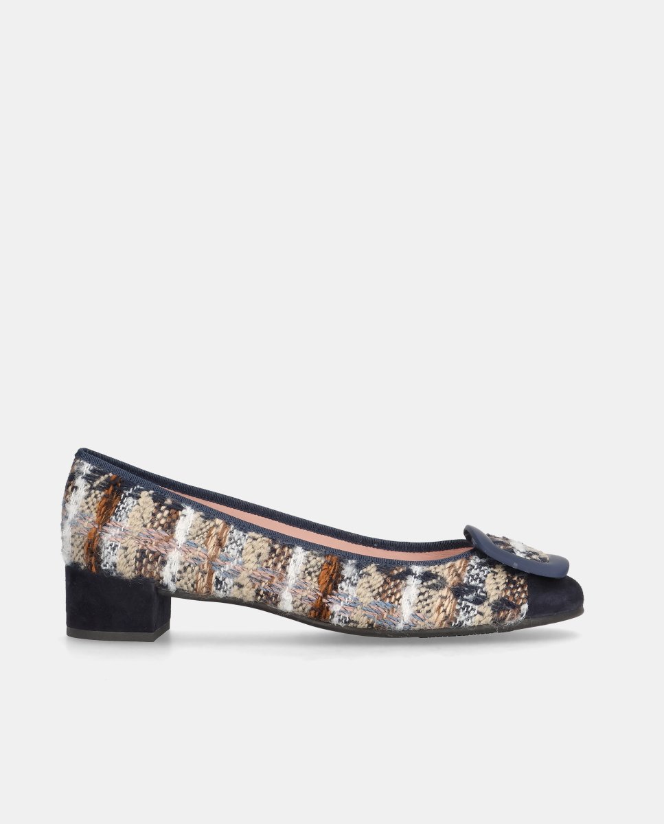 Bailarinas odette de mujer en tweed y ante - Pretty Ballerinas - Azul Azul-1