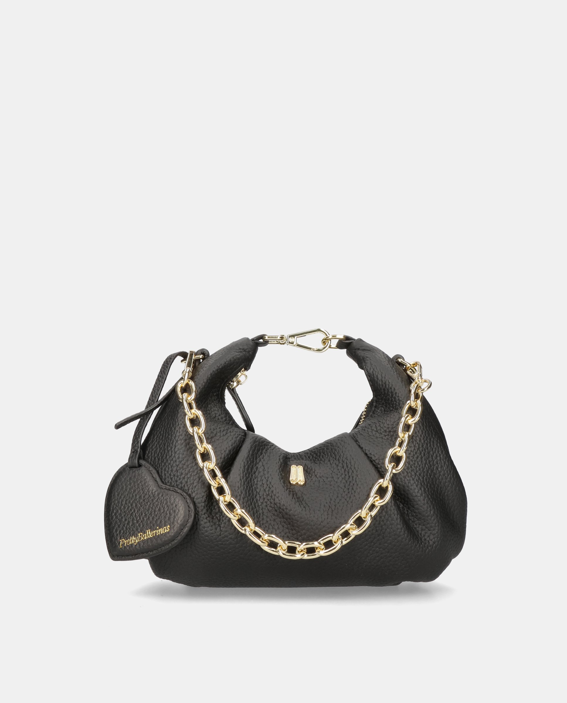Bolso de hombro de mujer en piel - Pretty Ballerinas - Negro Negro-1