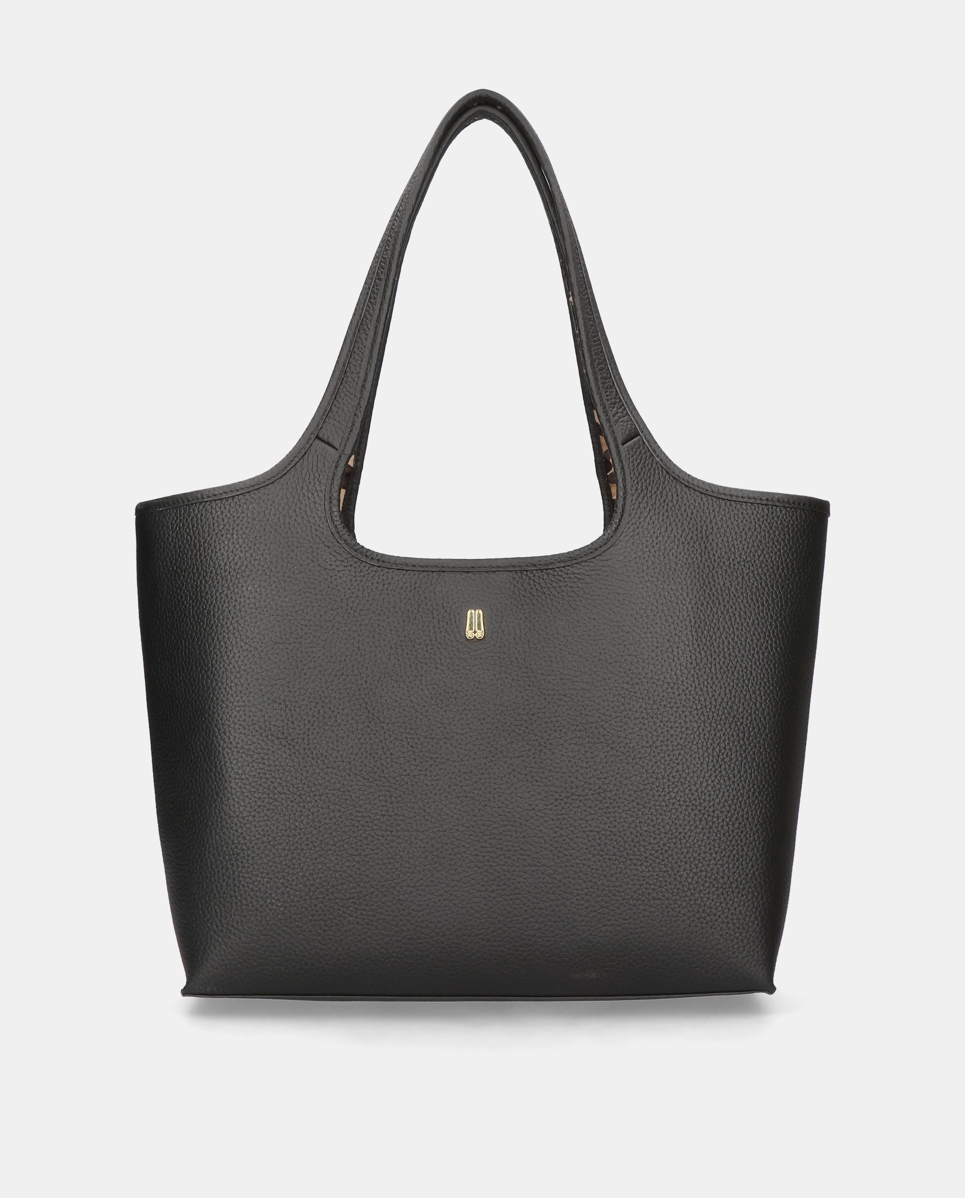 Imagen 0 de Bolso de hombro de mujer en piel granulada Negro