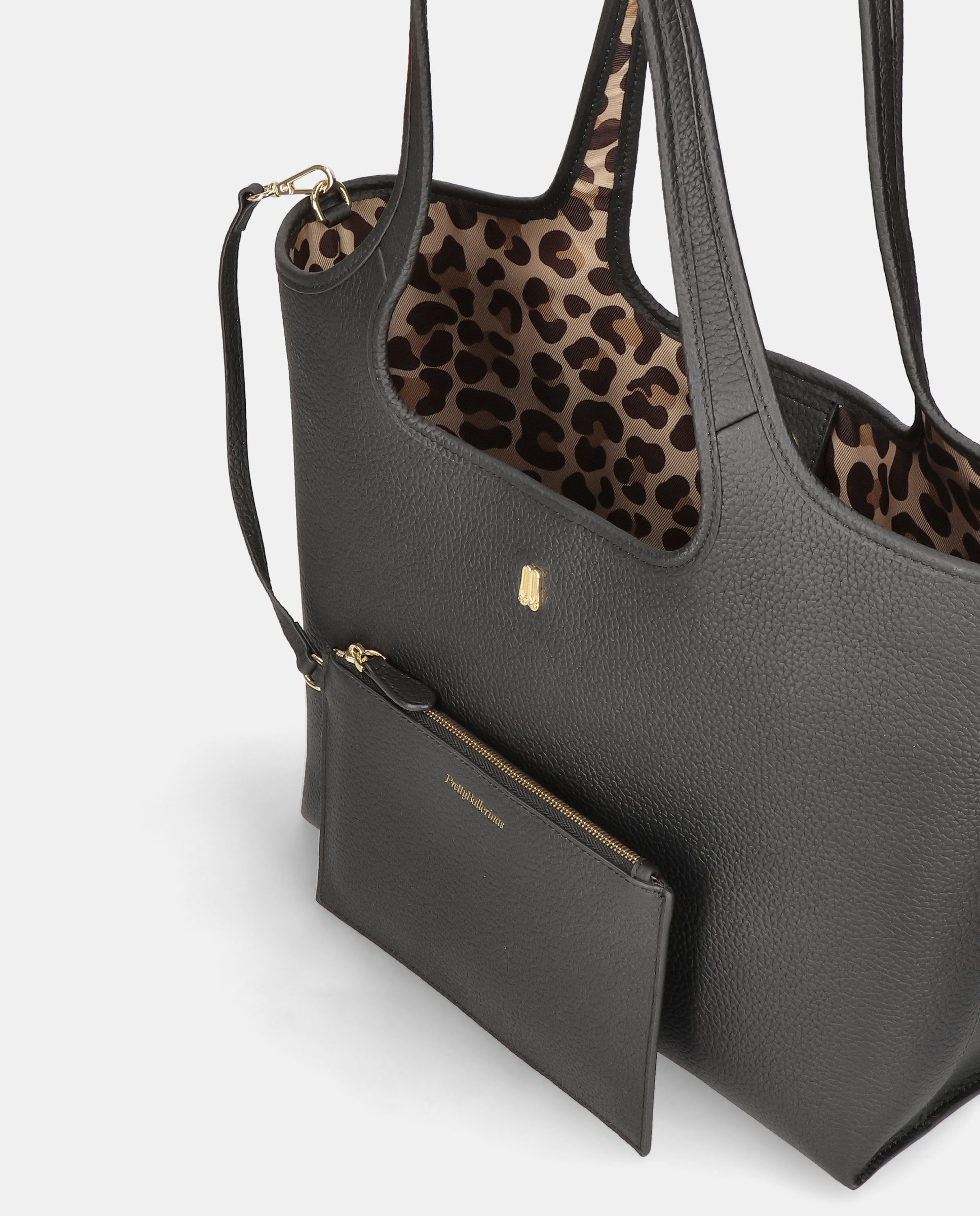 Bolso de hombro de mujer en piel granulada - Pretty Ballerinas - Negro Negro-2