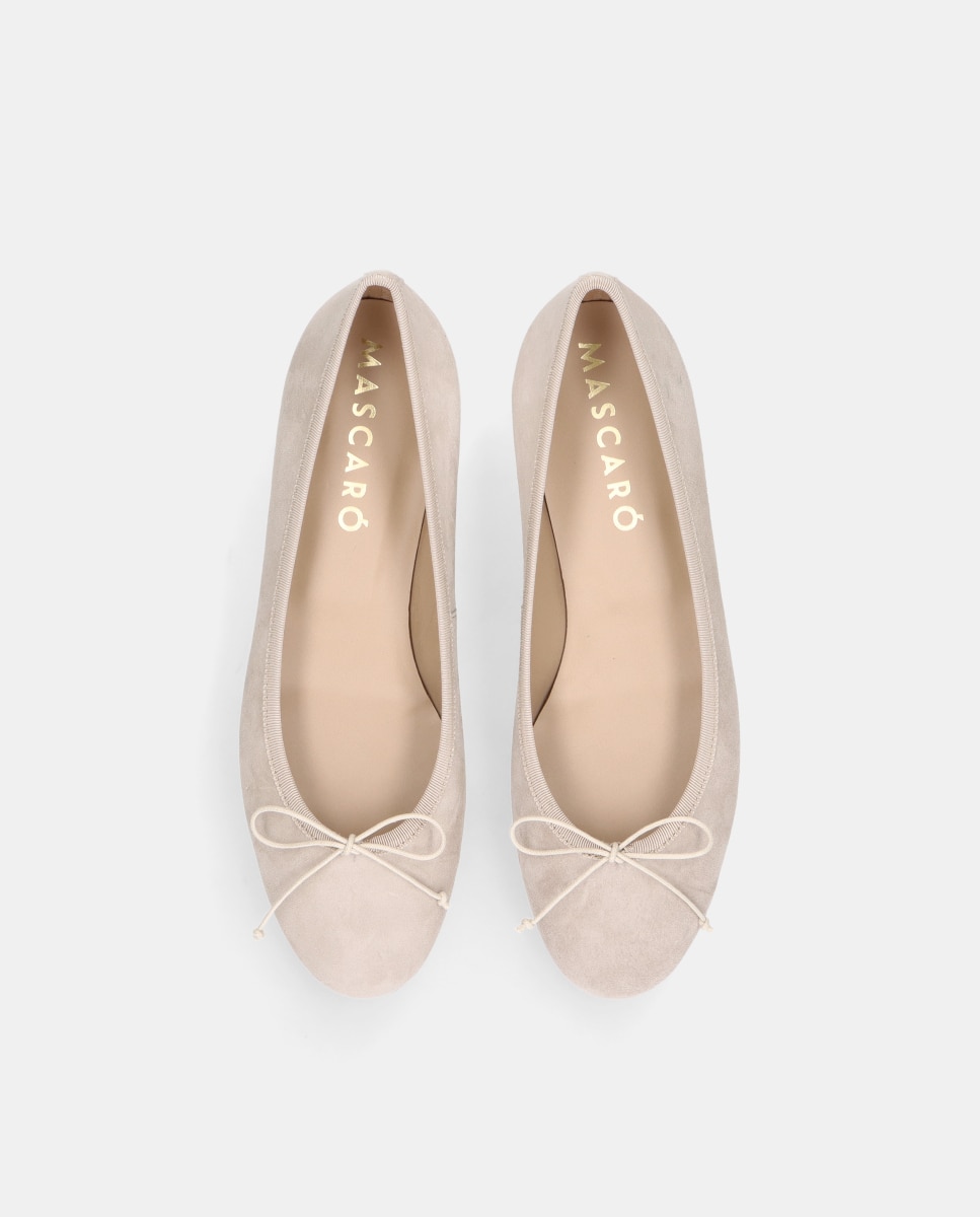 Bailarinas audrey de mujer en ante suave - Mascaró - Natural Natural-2