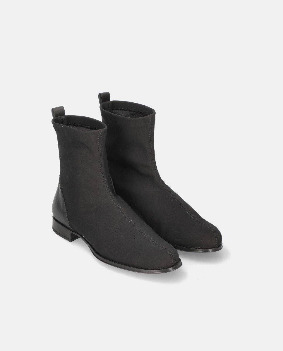 Botines pat de mujer en tela elástica y napa - Pretty Ballerinas - Negro Negro-3