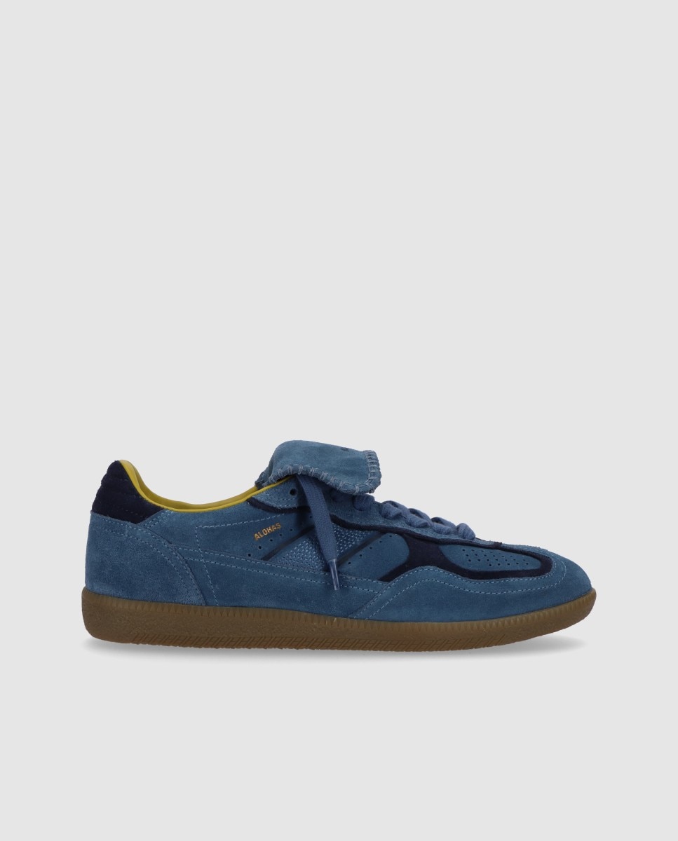 Imagen 0 de Zapatillas de ante con lengüeta larga y ribetes en contraste
