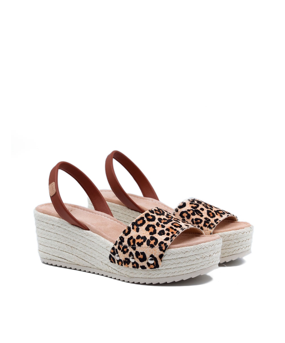 Menorquinas de mujer con cuña animal print - CASTELL MENORCA - Estampado Estampado-2
