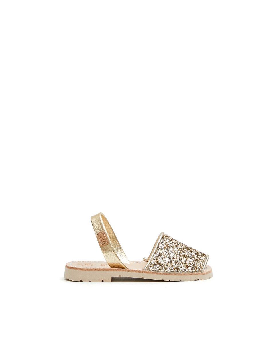 Menorquinas de niña con glitter - CASTELL MENORCA - Oro Oro-1