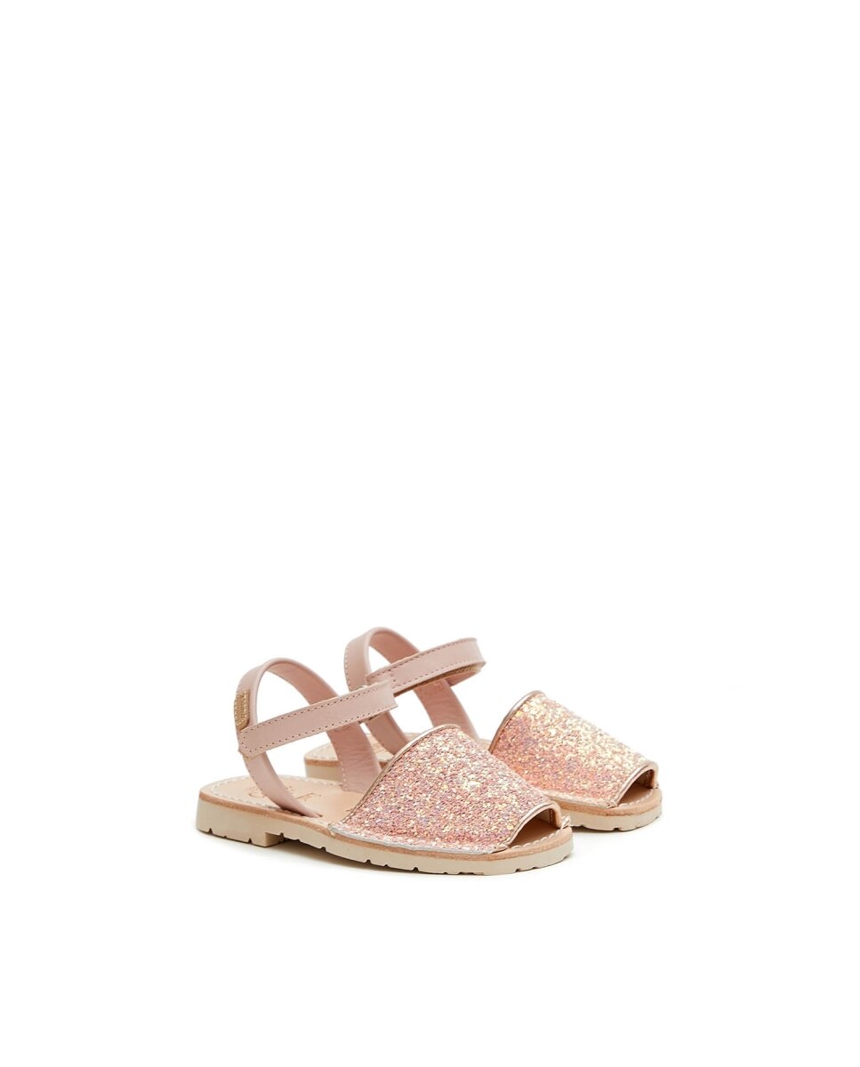 Menorquinas de niña con glitter - CASTELL MENORCA - Rosa claro Rosa claro-2