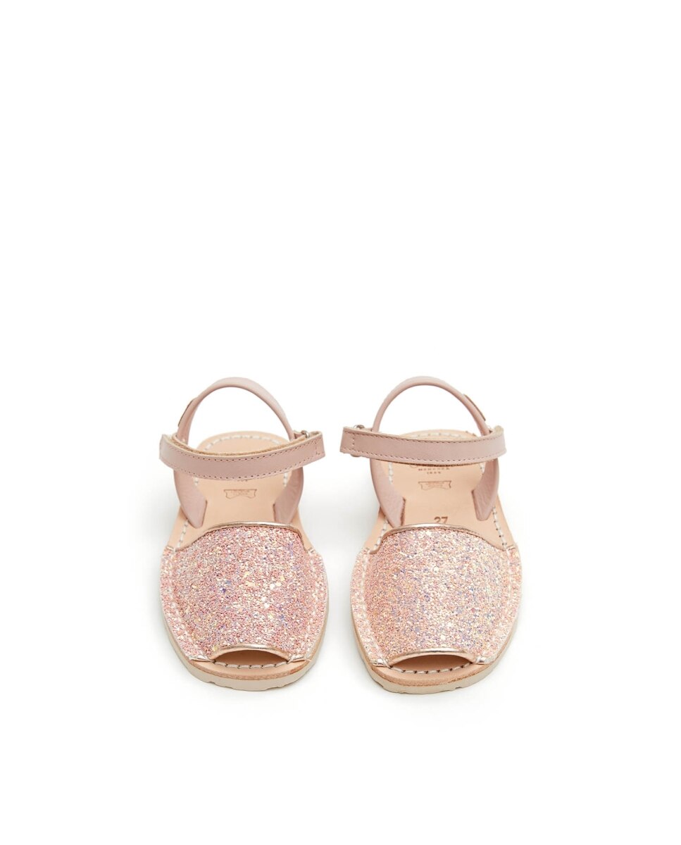 Menorquinas de niña con glitter - CASTELL MENORCA - Rosa claro Rosa claro-3