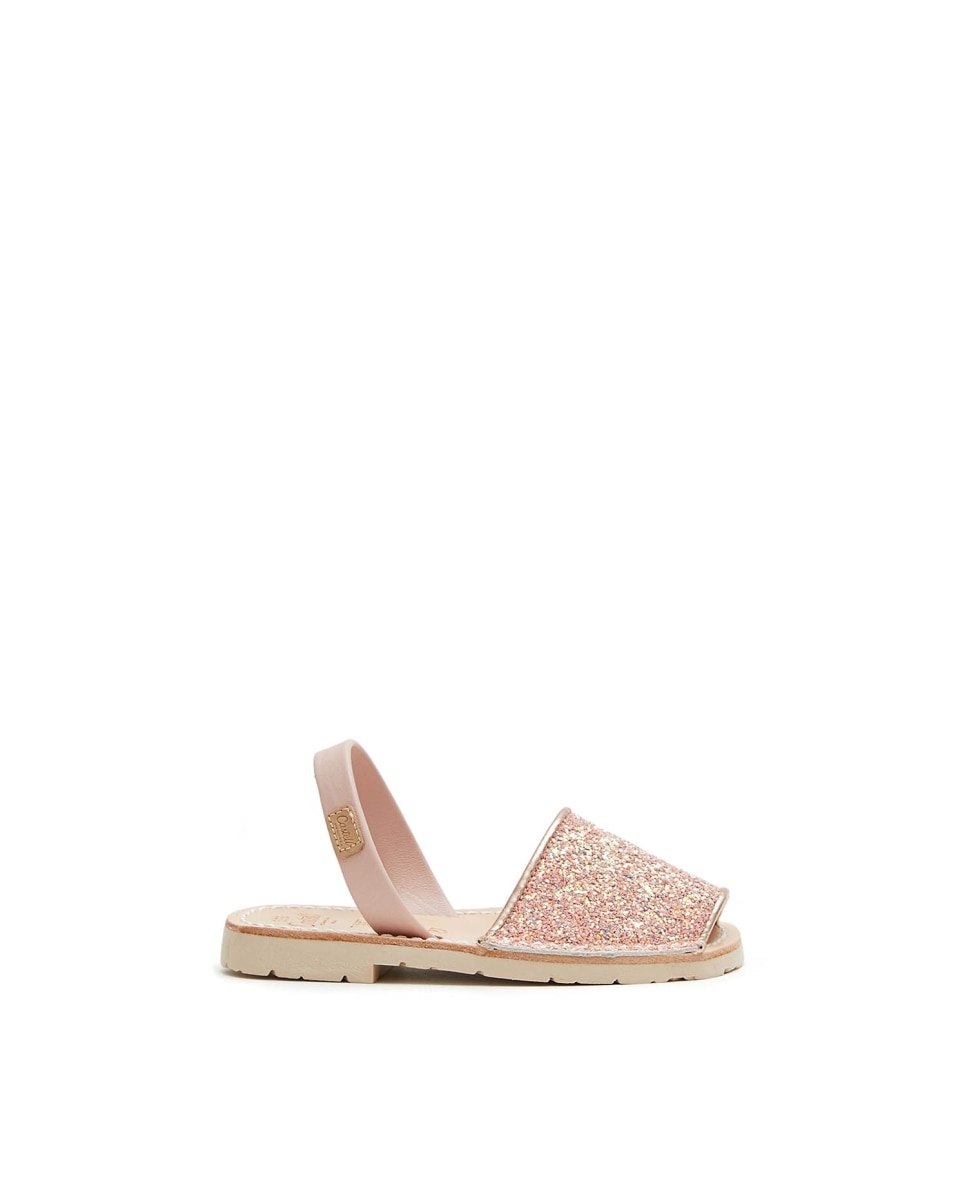 Menorquinas de niña con glitter - CASTELL MENORCA - Rosa claro Rosa claro-1