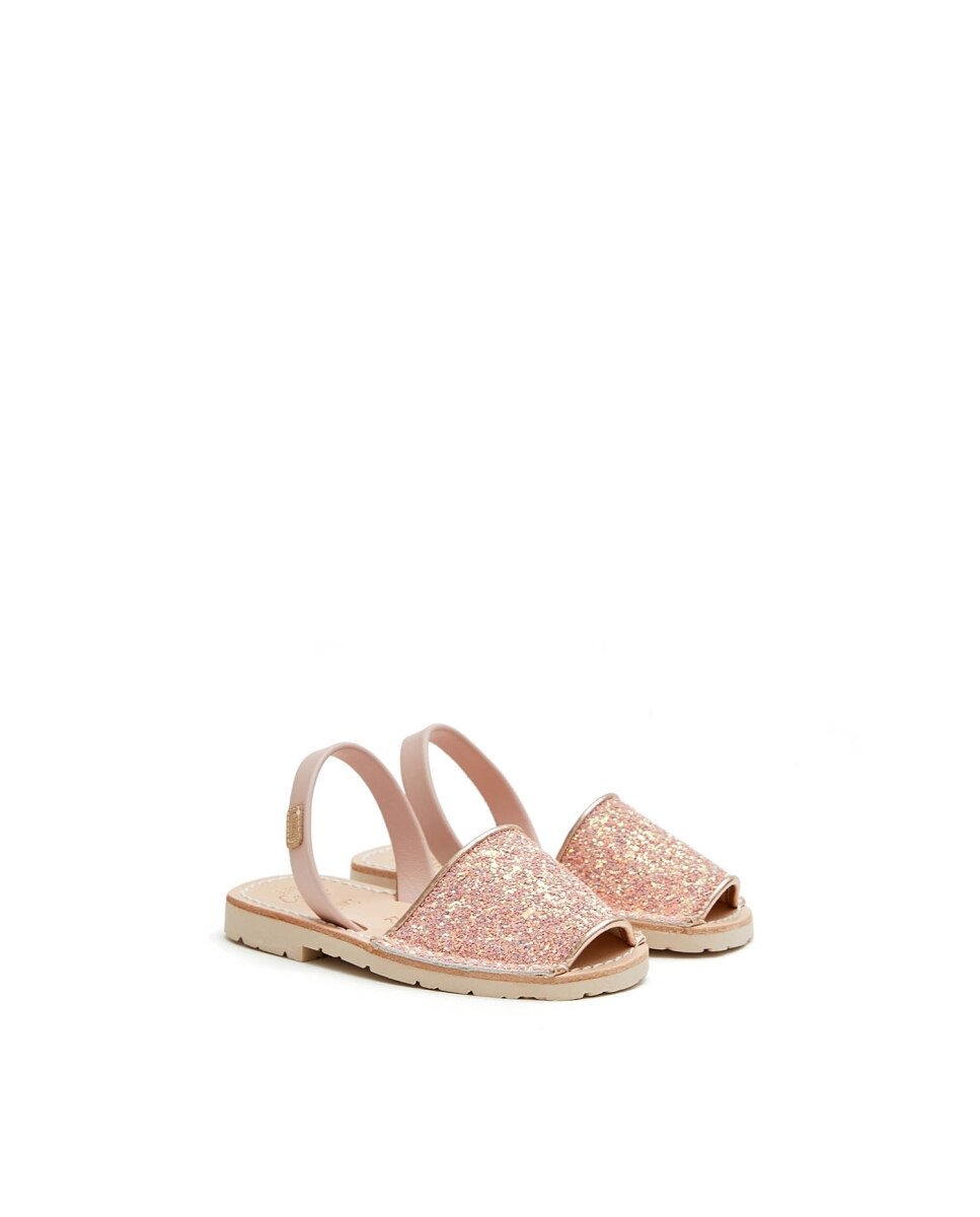 Menorquinas de niña con glitter - CASTELL MENORCA - Rosa claro Rosa claro-2