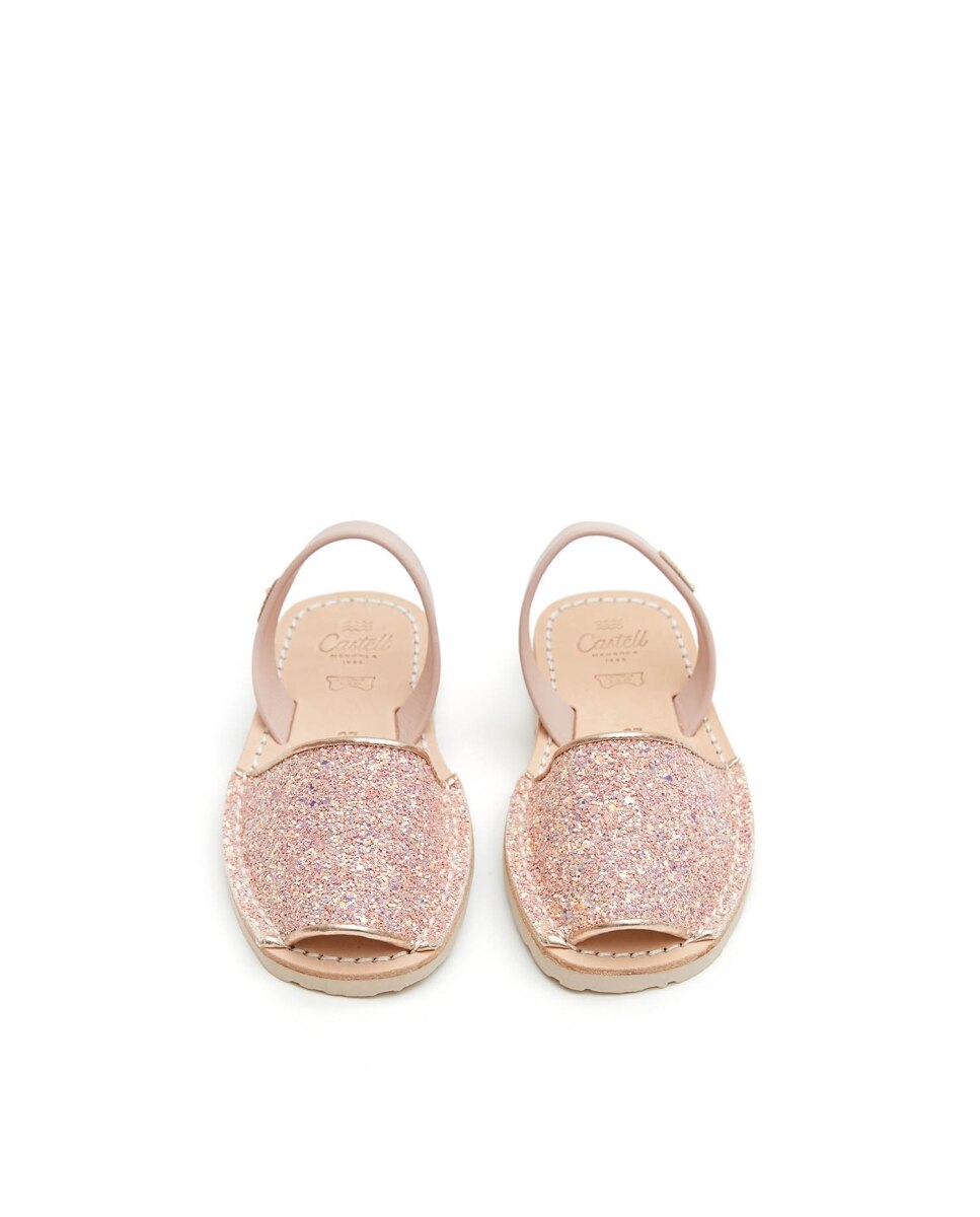 Menorquinas de niña con glitter - CASTELL MENORCA - Rosa claro Rosa claro-3