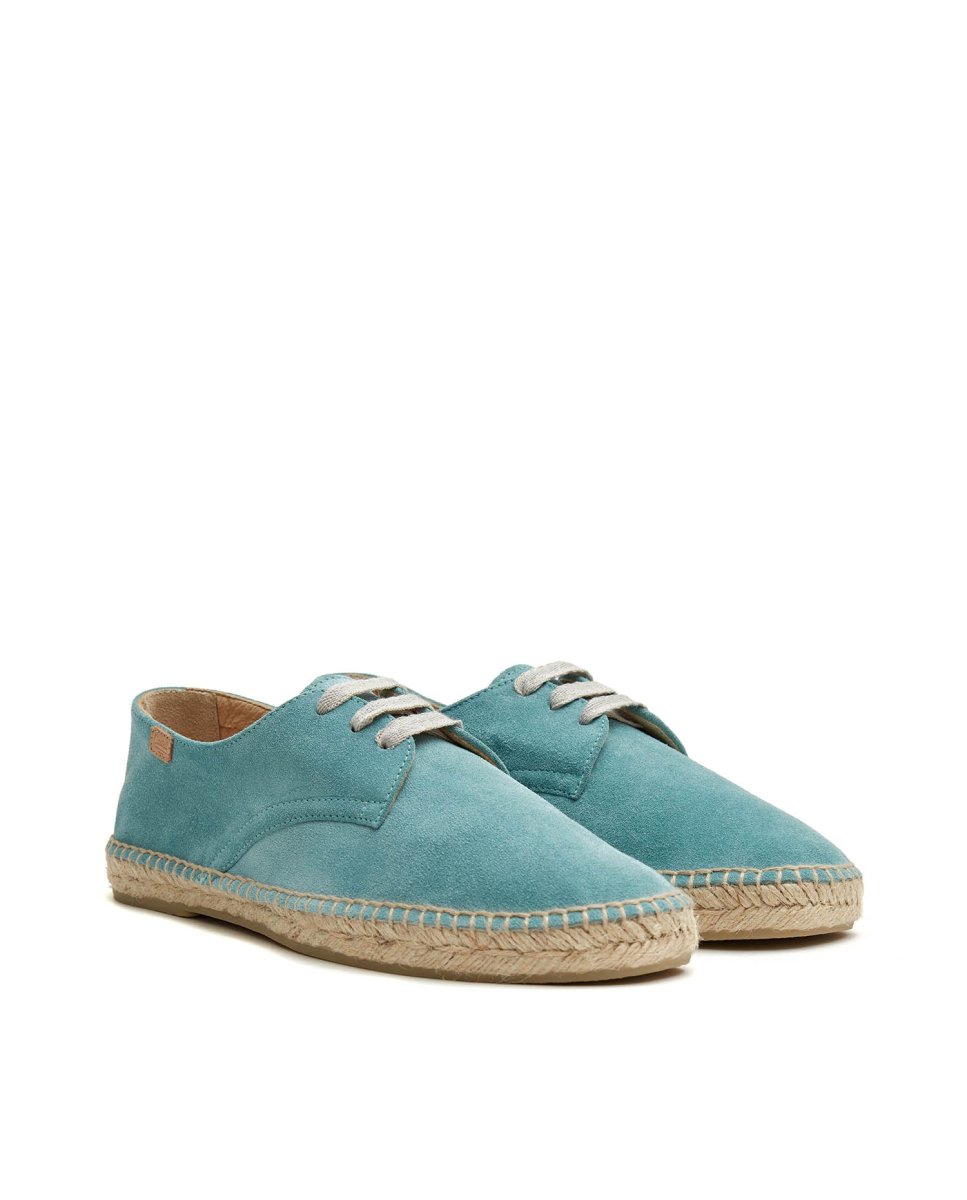 Imagen 4 de Alpargatas unisex de yute con cordones - CASTELL MENORCA - Azul / Verde Azul / Verde