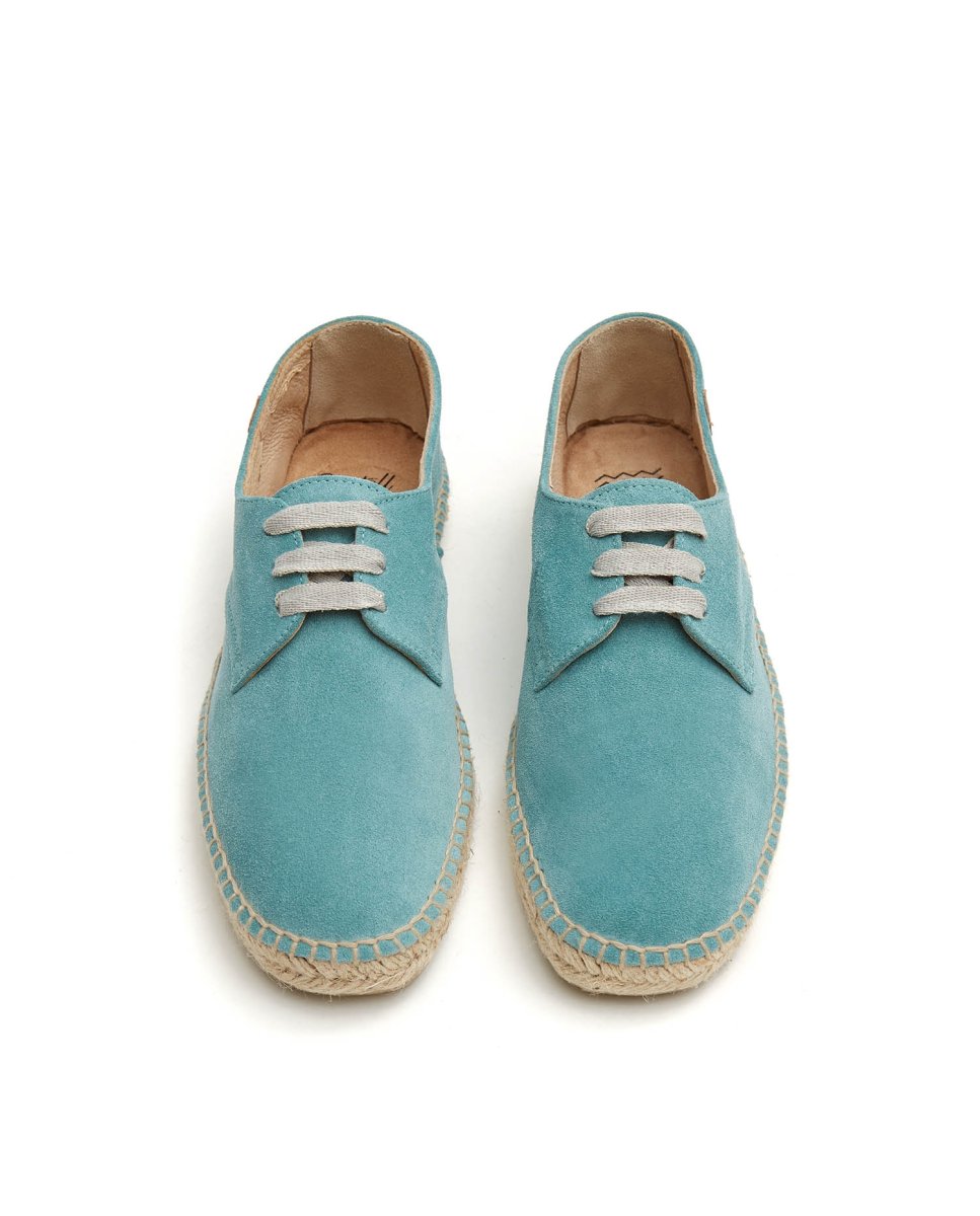 Imagen 3 de Alpargatas unisex de yute con cordones - CASTELL MENORCA - Azul / Verde Azul / Verde