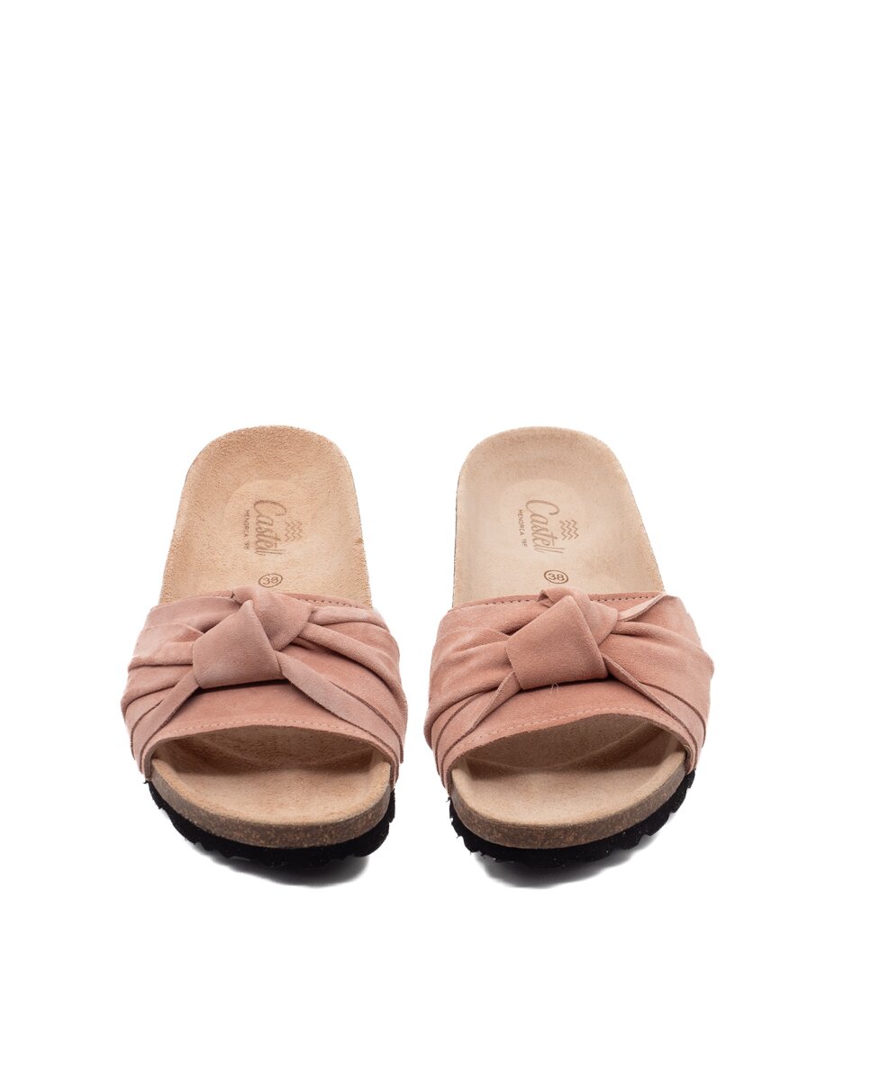 Sandalias de pala con lazo - CASTELL MENORCA - Rosa Rosa-2