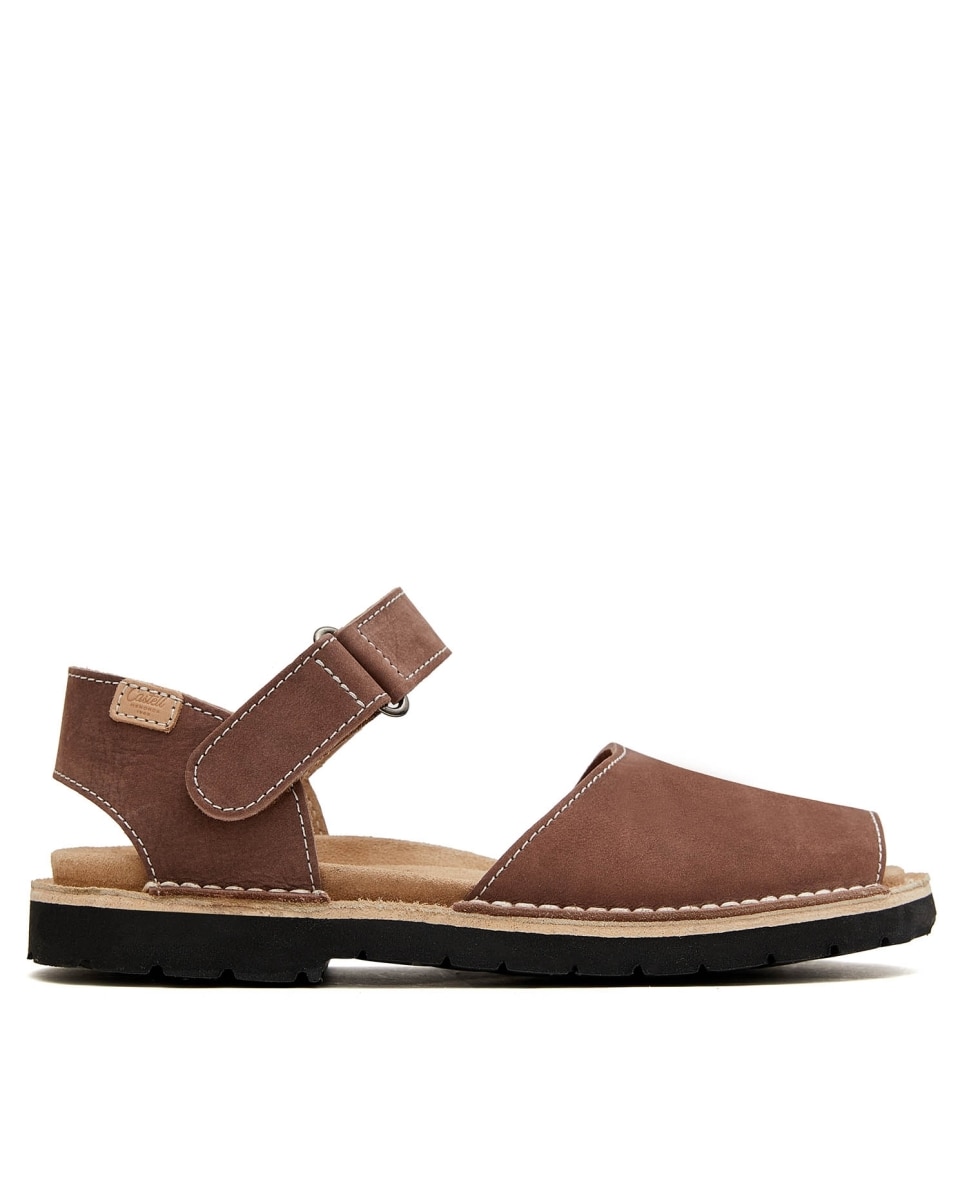 Sandalias unisex tipo frailera - CASTELL MENORCA - Marrón oscuro Marrón oscuro-1