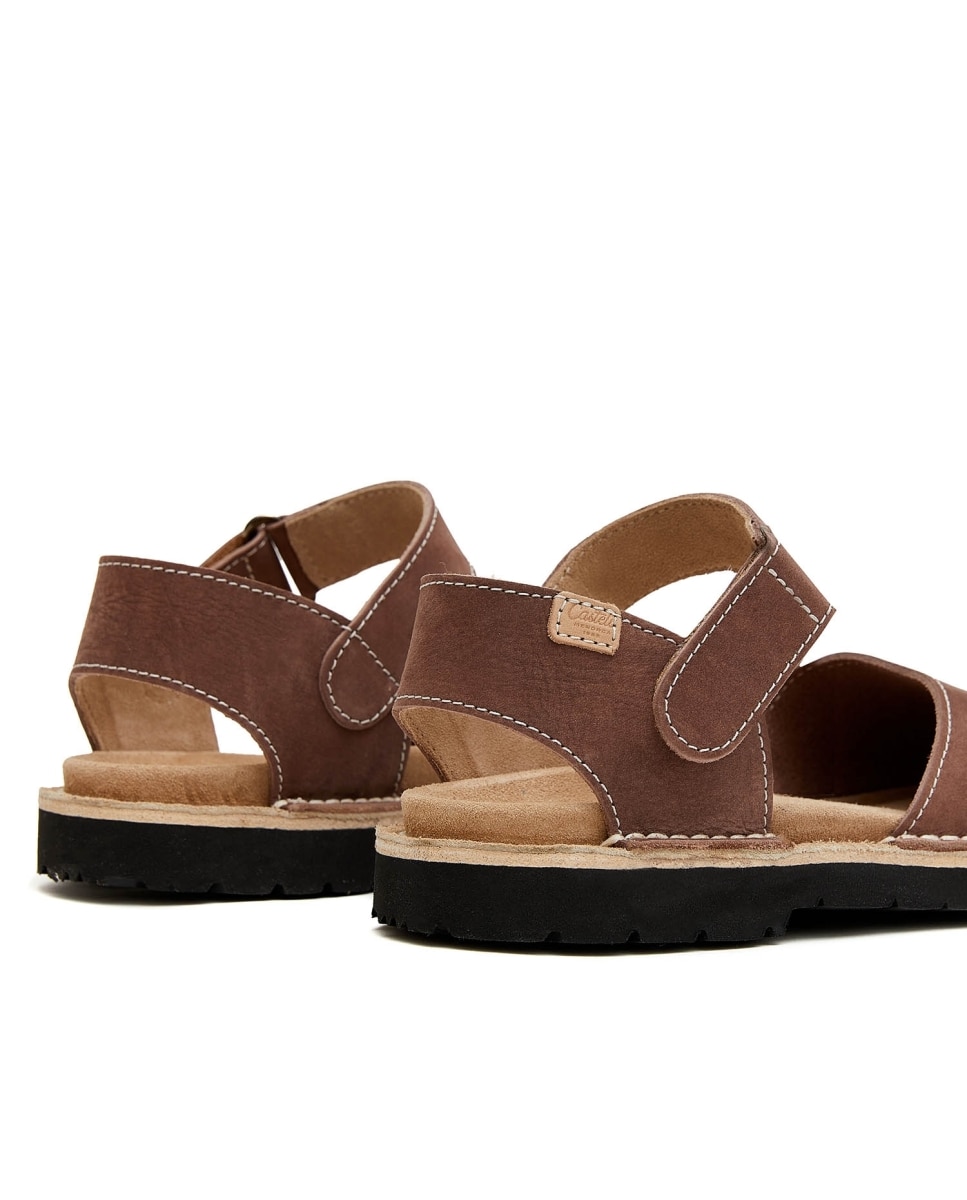 Sandalias unisex tipo frailera - CASTELL MENORCA - Marrón oscuro Marrón oscuro-2