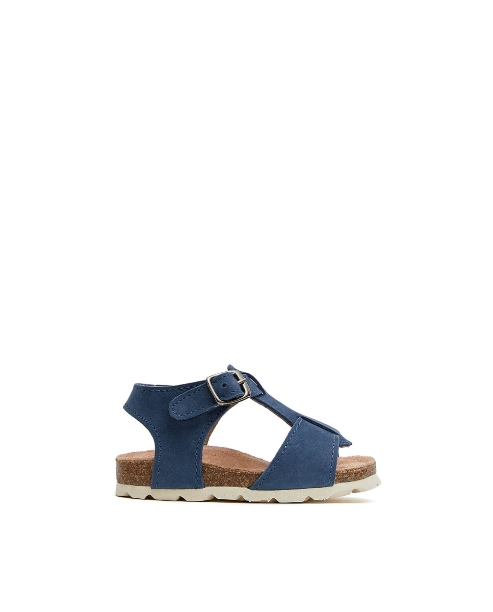 Imagen 0 de Sandalias de bebés en piel color azul Azul
