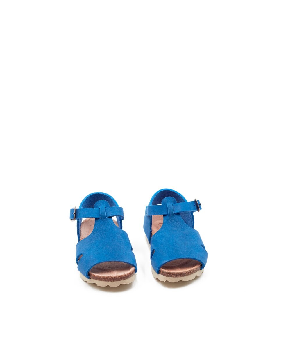 Sandalias de bebés de piel - CASTELL MENORCA - Azul Azul-3