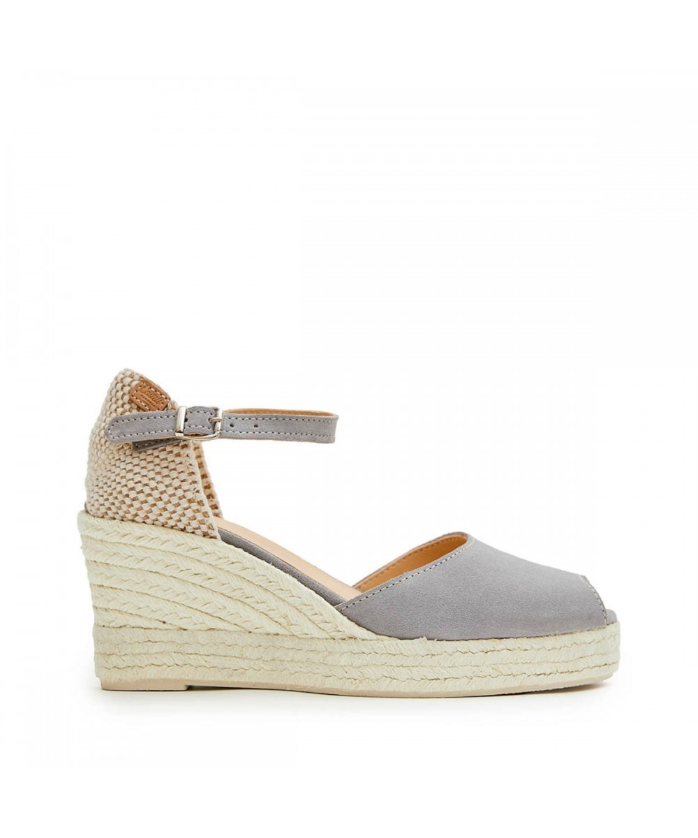 Alpargatas de mujer con suela de yute - CASTELL MENORCA - Gris Gris-1