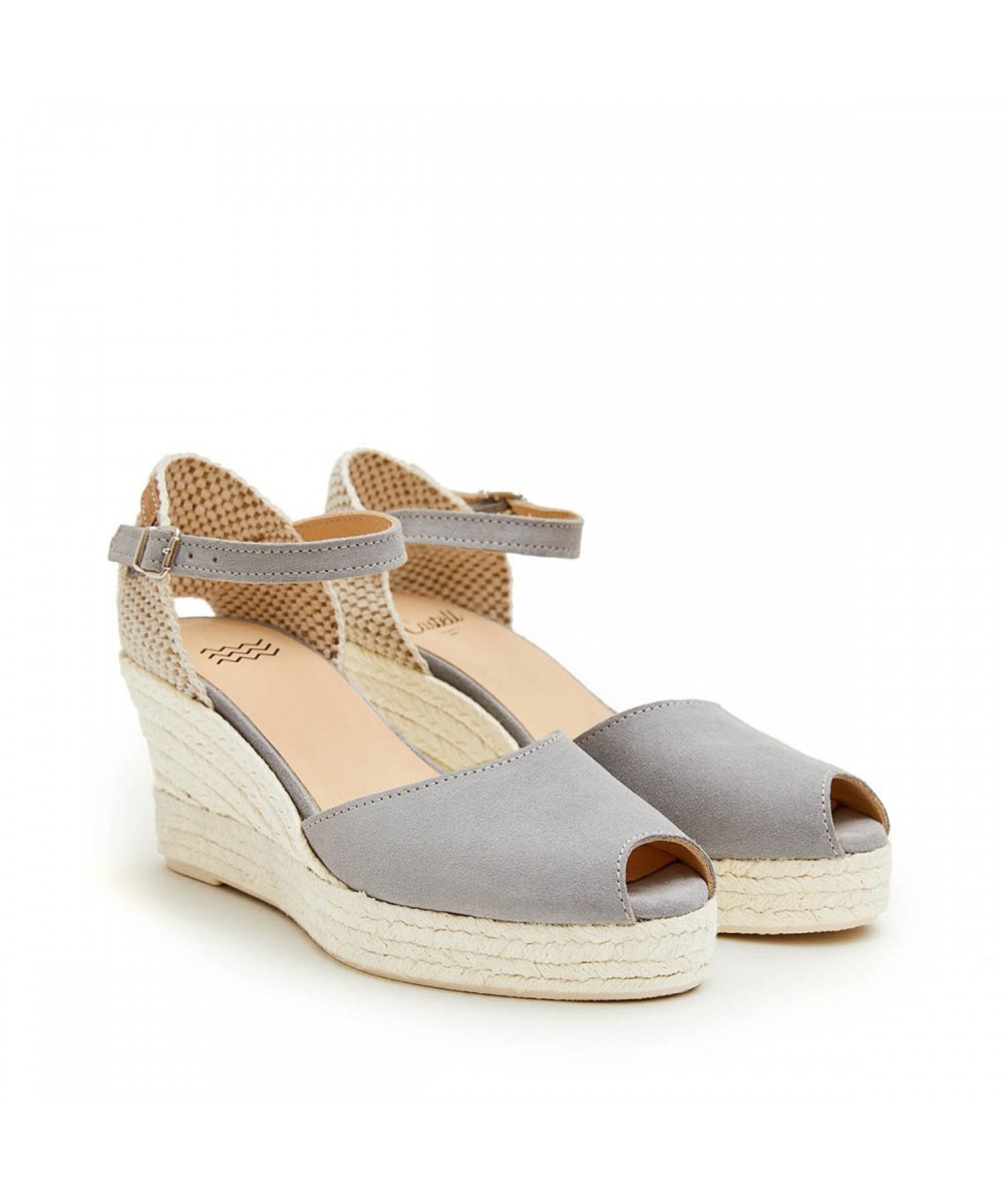 Alpargatas de mujer con suela de yute - CASTELL MENORCA - Gris Gris-3