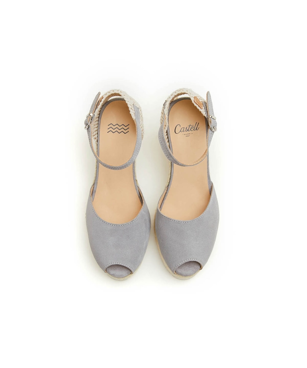 Alpargatas de mujer con suela de yute - CASTELL MENORCA - Gris Gris-2