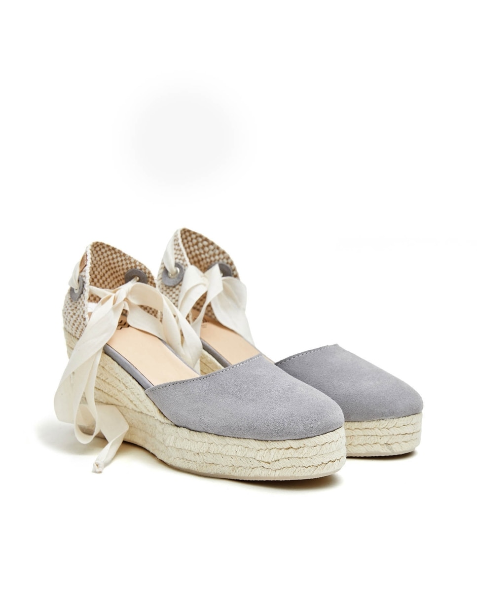 Alpargatas de cuña de mujer con suela de yute - CASTELL MENORCA - Beige Beige-2