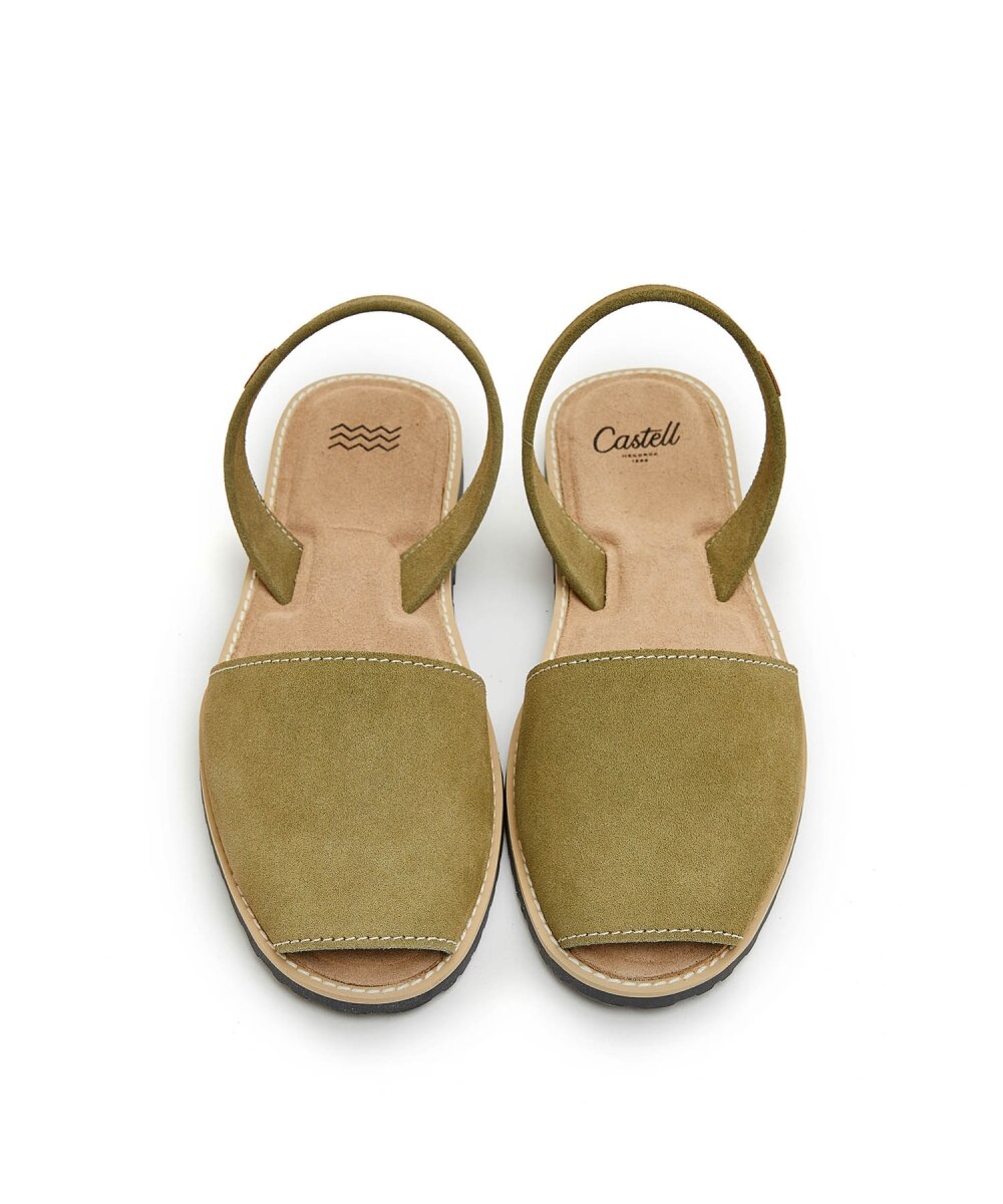 Menorquinas unisex de nobuck - CASTELL MENORCA - Kaki Kaki-2