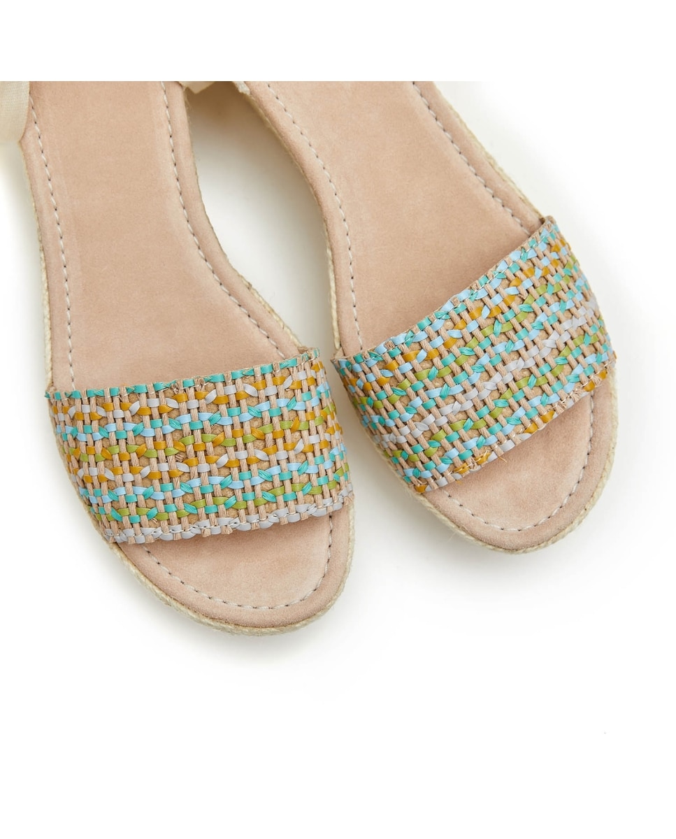 Alpargatas de cuña de mujer con cierra en cinta - CASTELL MENORCA - Beige Beige-4