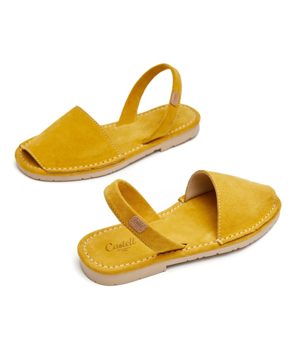 Menorquinas de mujer con plantilla al tono - CASTELL MENORCA - Amarillo limón Amarillo limón-4