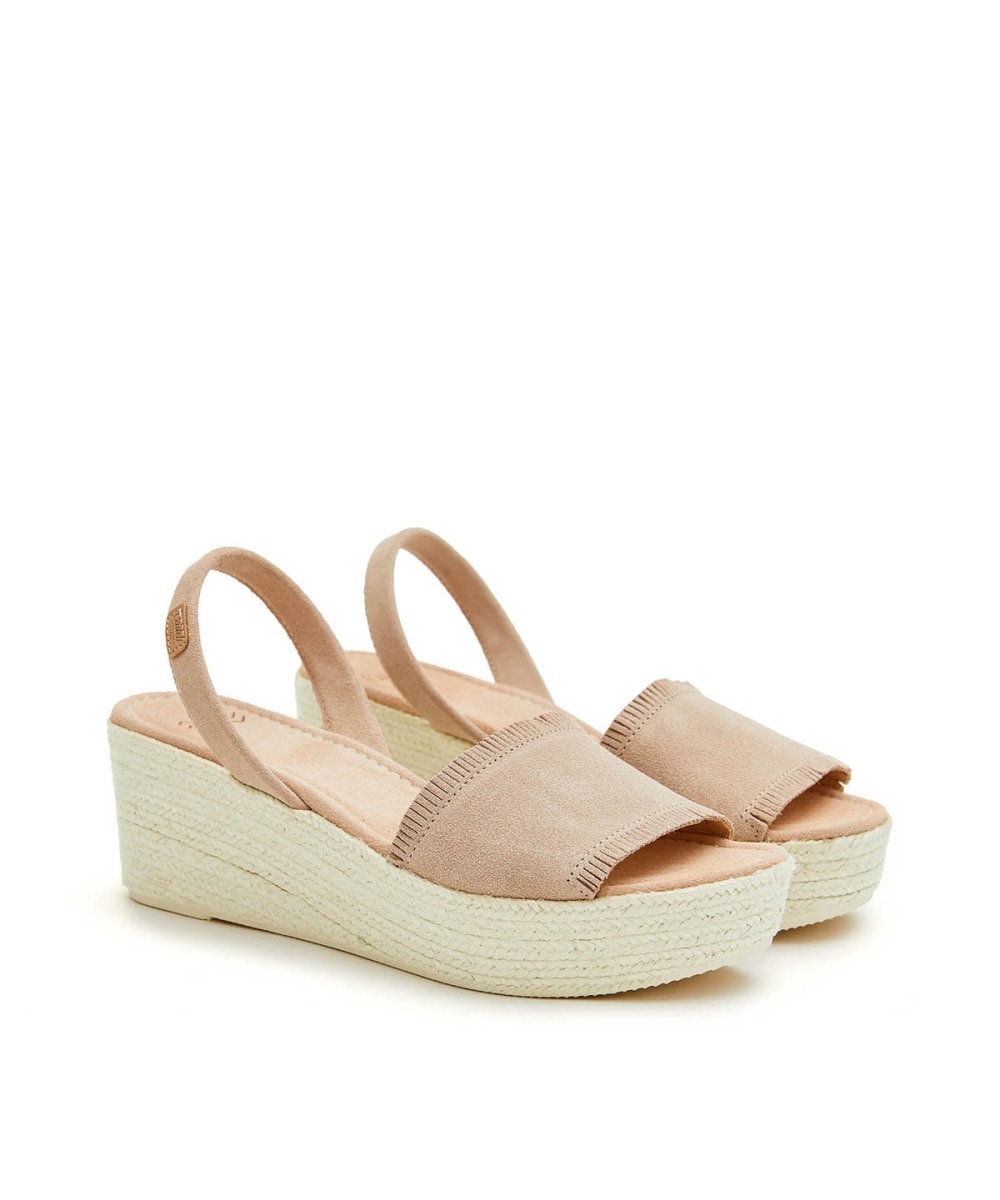 Menorquinas de mujer con acabado en flequillo - CASTELL MENORCA - Beige Beige-3