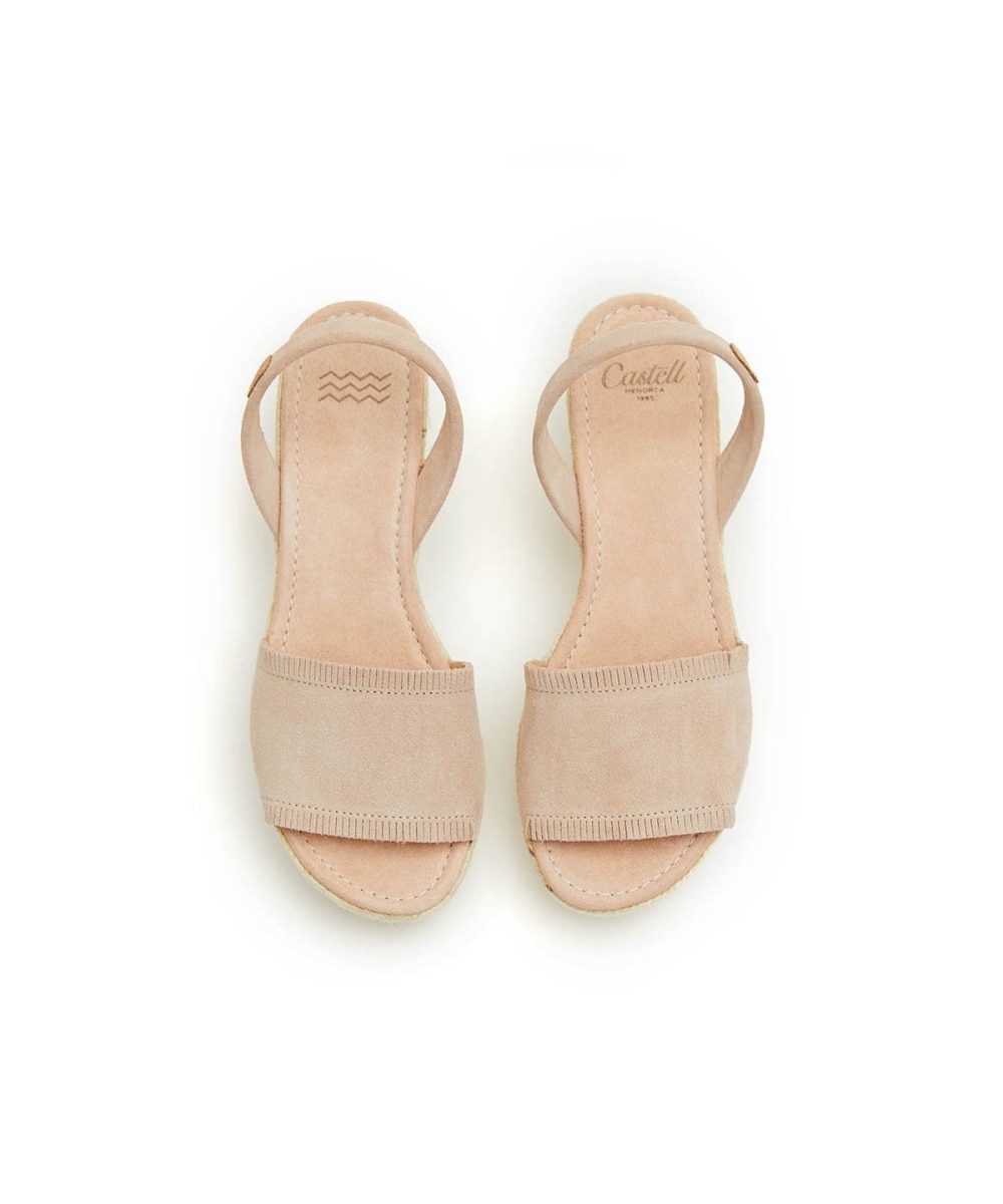 Menorquinas de mujer con acabado en flequillo - CASTELL MENORCA - Beige Beige-2