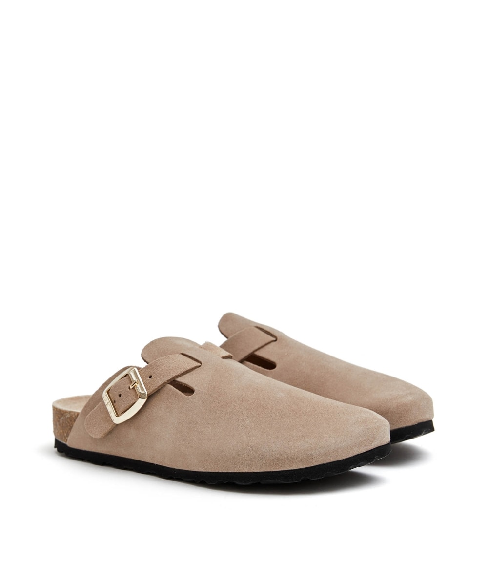 Zuecos de mujer anatómicos en piel - CASTELL MENORCA - Beige Beige-3