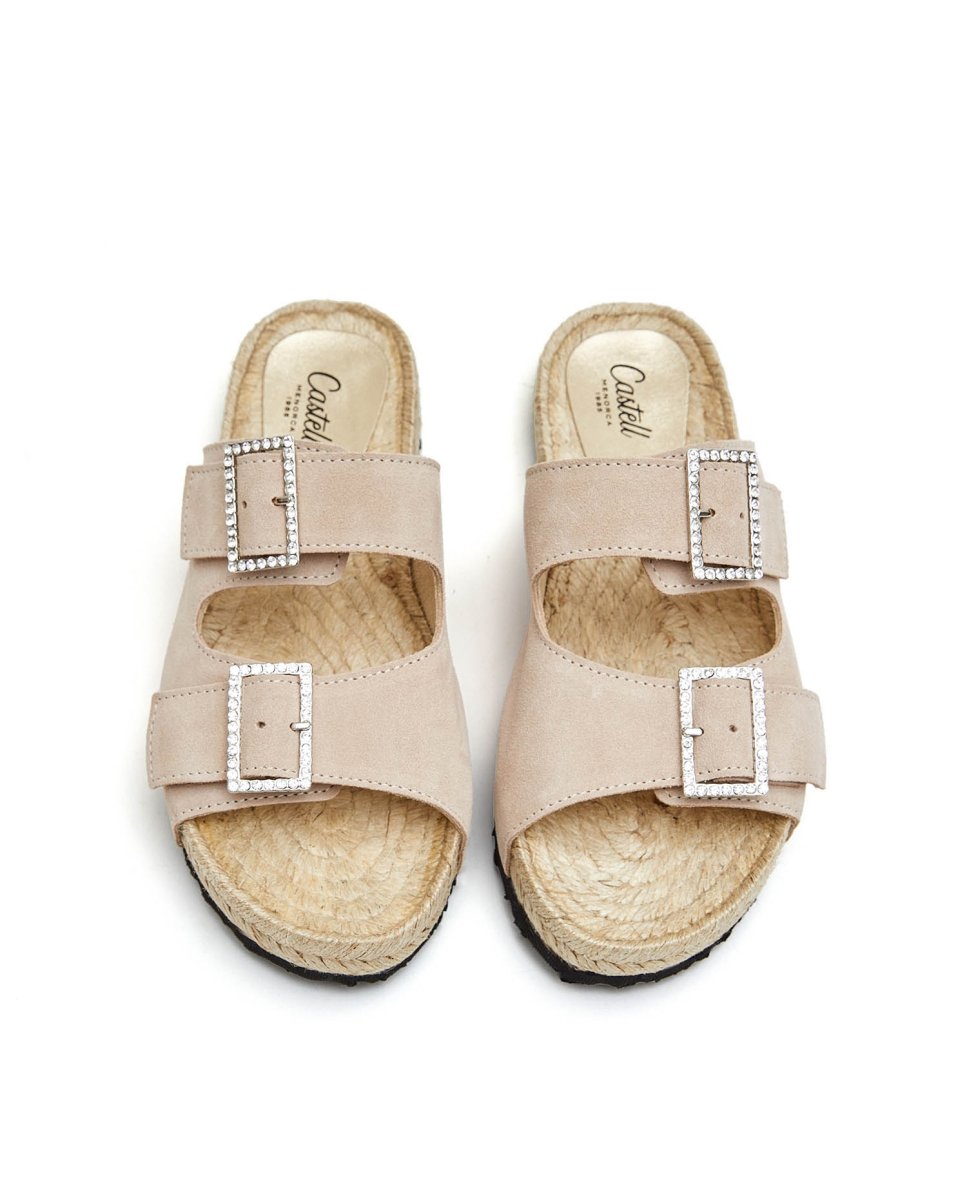 Sandalias de mujer de yute - CASTELL MENORCA - Beige Beige-2