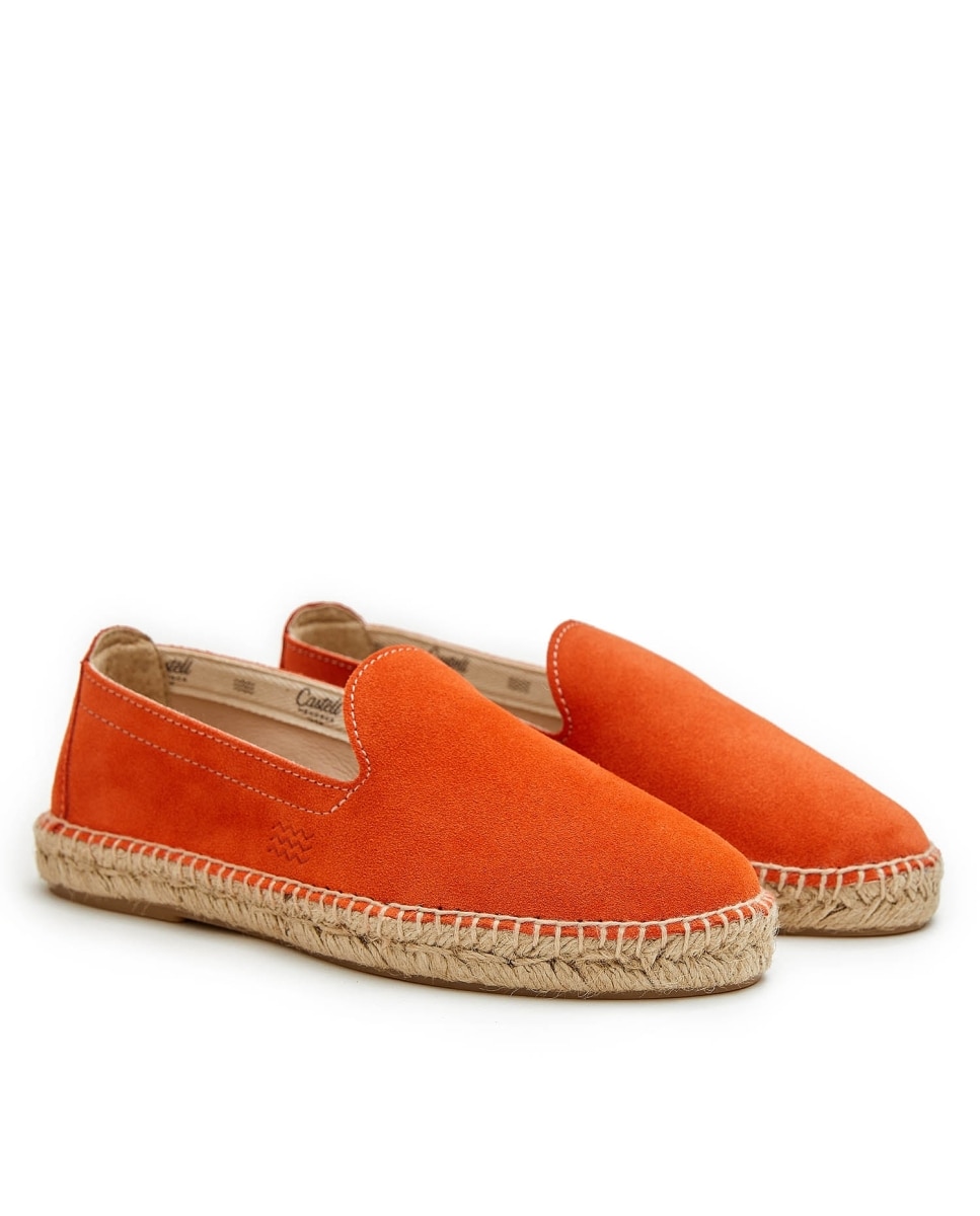 Alpargatas planas de mujer con yute - CASTELL MENORCA - Naranja Naranja-2