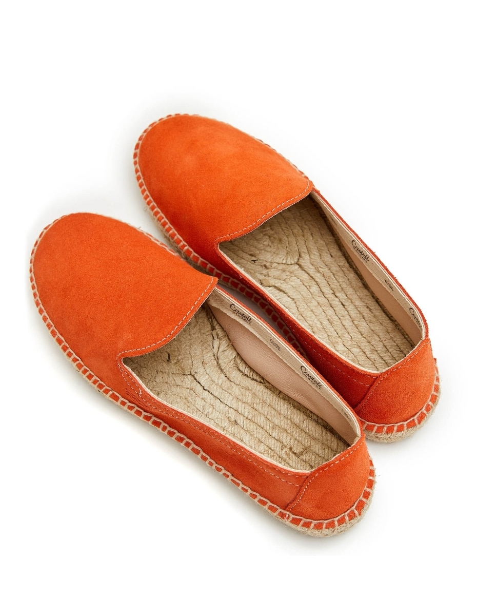 Alpargatas planas de mujer con yute - CASTELL MENORCA - Naranja Naranja-4