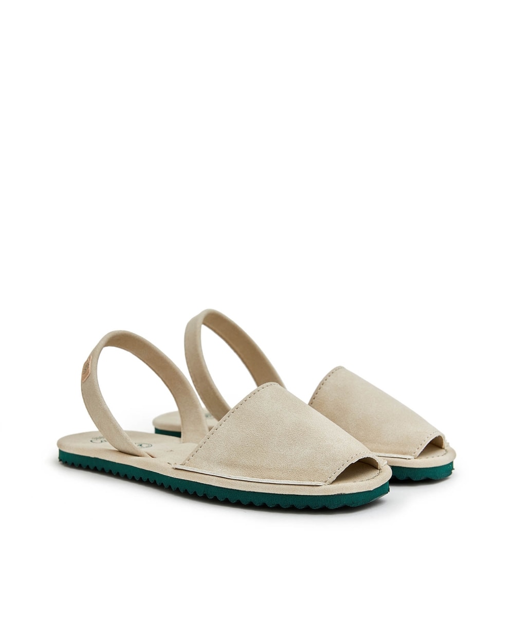 Menorquinas de mujer en piel vegana y suela color - CASTELL MENORCA - Beige Beige-2