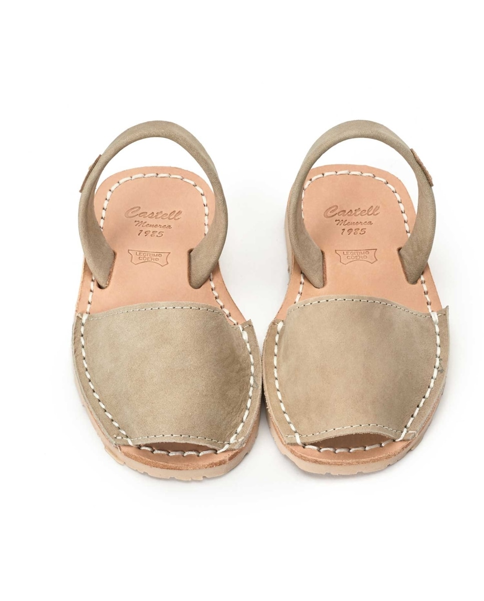 Menorquinas de niños en piel color - CASTELL MENORCA - Beige Beige-3