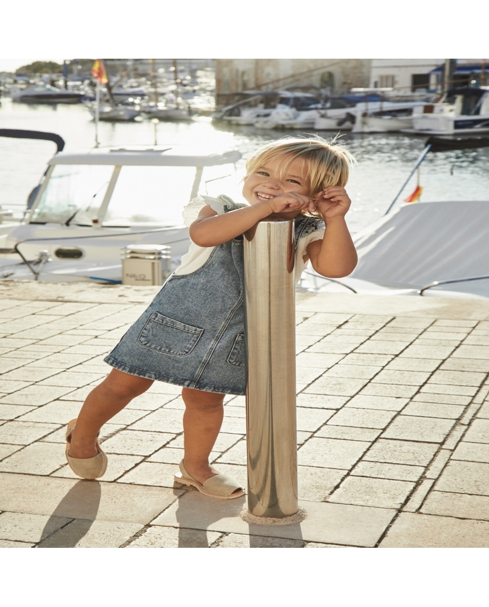 Menorquinas de niños en piel color - CASTELL MENORCA - Beige Beige-4