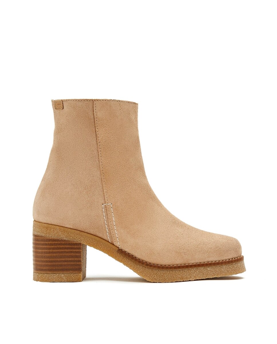 Botines básicos de mujer de piel - CASTELL MENORCA - Beige Beige-1