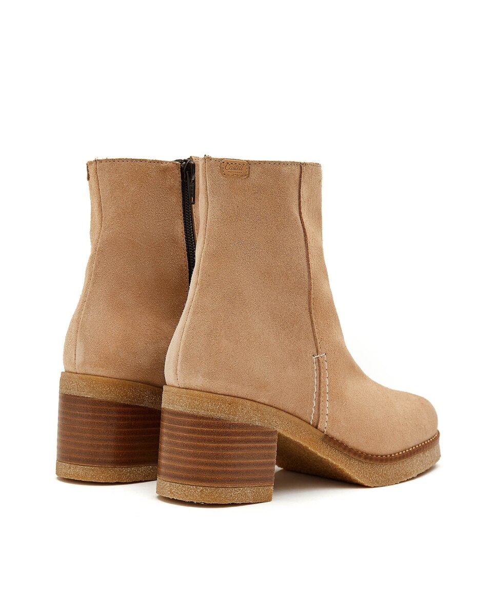 Botines básicos de mujer de piel - CASTELL MENORCA - Beige Beige-3